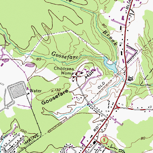 Topographic Map of Sweetser School, ME