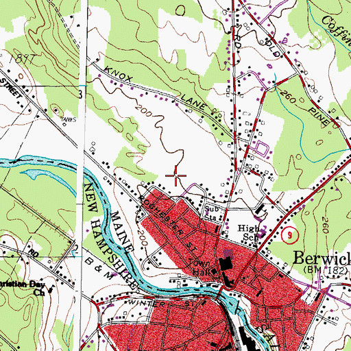 Topographic Map of Cornerstone Kindergarten School, ME