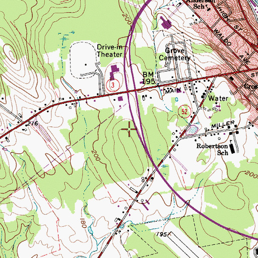 Topographic Map of Cornerspring Montessori School, ME