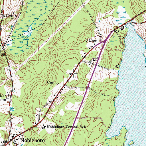 Topographic Map of Damariscotta Montessori School, ME