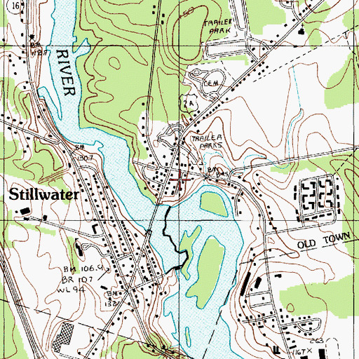 Topographic Map of Stillwater Montessori School, ME