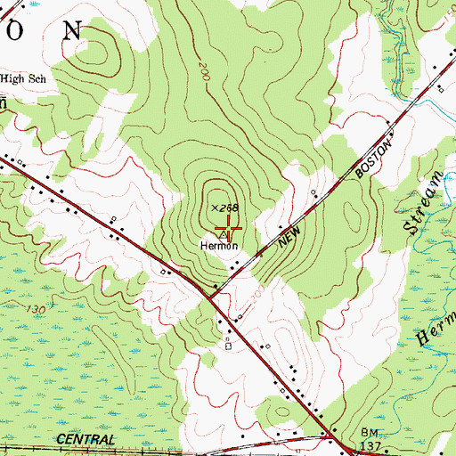 Topographic Map of North Star Christian School, ME
