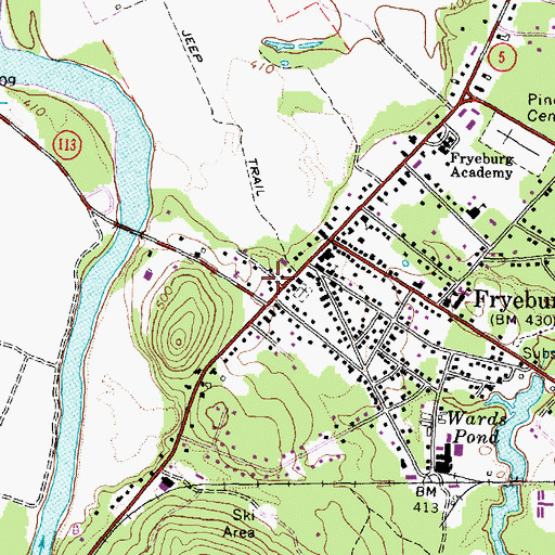 Topographic Map of New Life Christian Academy, ME