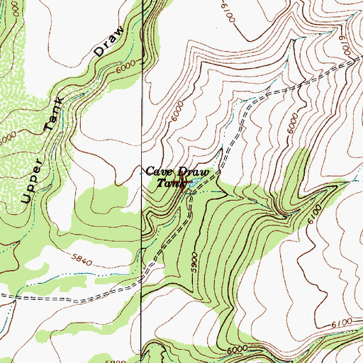 Topographic Map of Cave Draw Tank, AZ