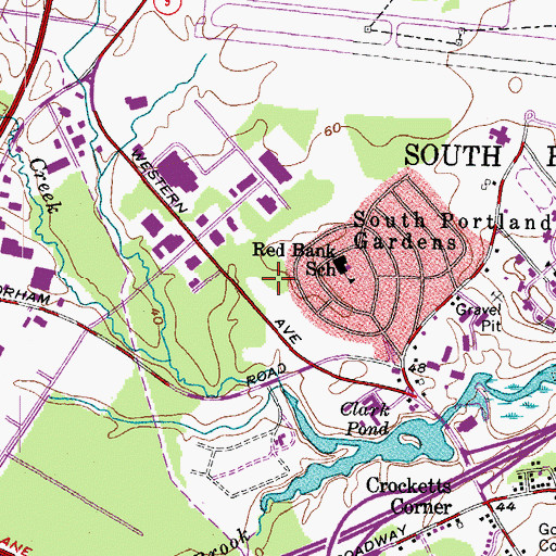 Topographic Map of North Atlantic Montessori School, ME