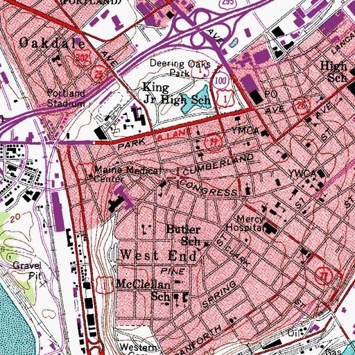 Topographic Map of Institute Doctoral Studies in Visual Arts, ME