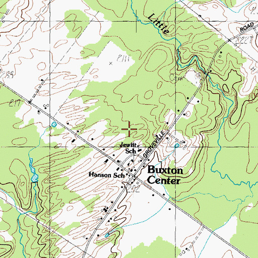 Topographic Map of Buxton Center Elementary School, ME