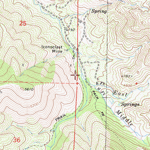Topographic Map of South Fork Erskine Creek, CA