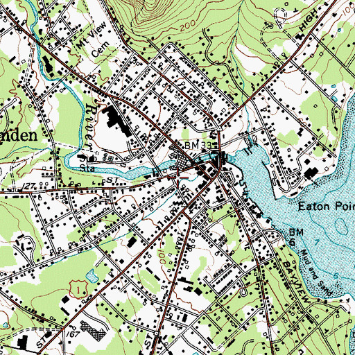 Topographic Map of Seton School, ME