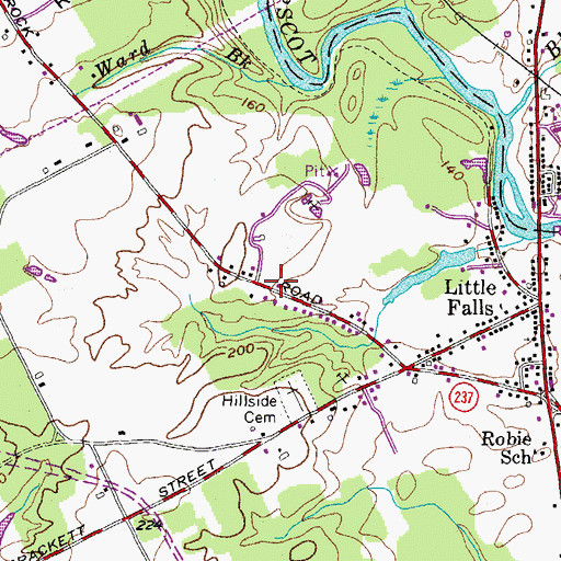 Topographic Map of Great Falls Elementary School, ME