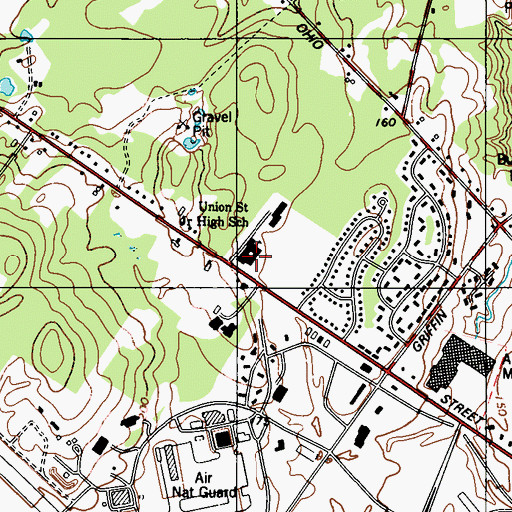 Topographic Map of Penobscot Job Corps, ME