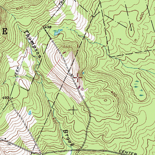 Topographic Map of Ironwood School, ME