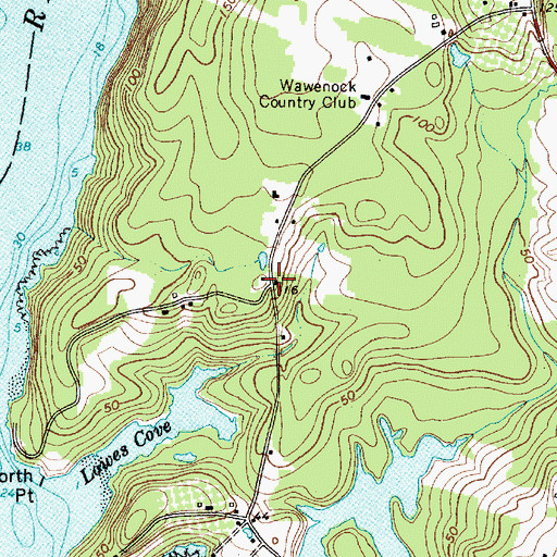 Topographic Map of Darling Marine Center School, ME