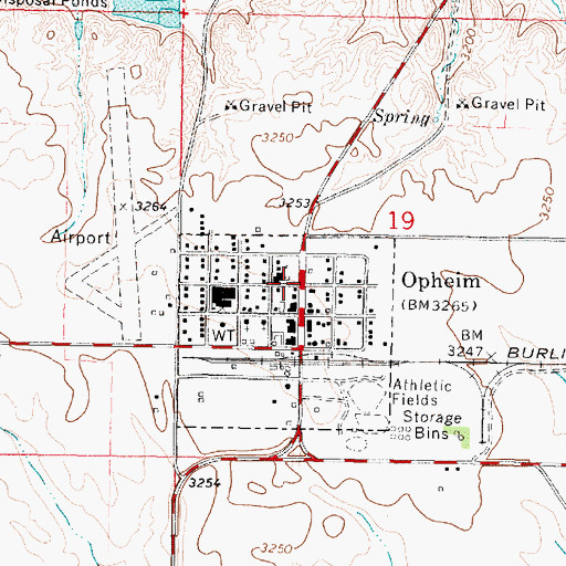 Topographic Map of North Valley Emergency Medical Services, MT