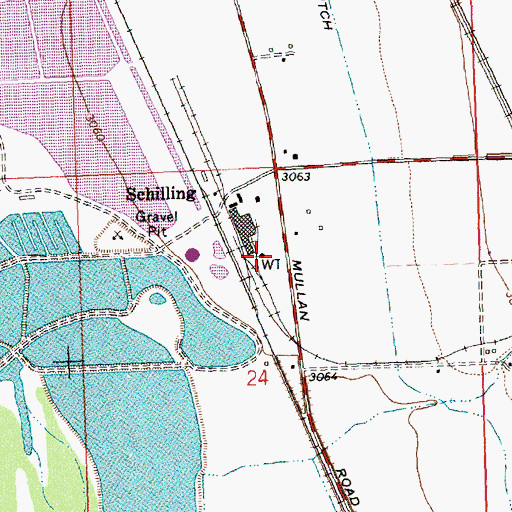 Topographic Map of Frenchtown Rural Fire District Station 6, MT
