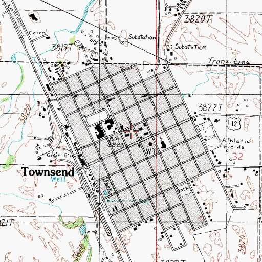 Topographic Map of Broadwater Health Center Ambulance, MT