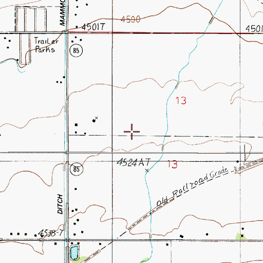 Topographic Map of Central Valley Fire District Station 6, MT