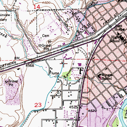 Topographic Map of Livingston Post Office Annex, MT