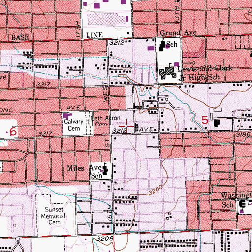 Topographic Map of Billings Post Office Pioneer Station, MT
