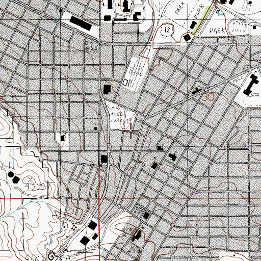 Topographic Map of Last Chance Post Office, MT