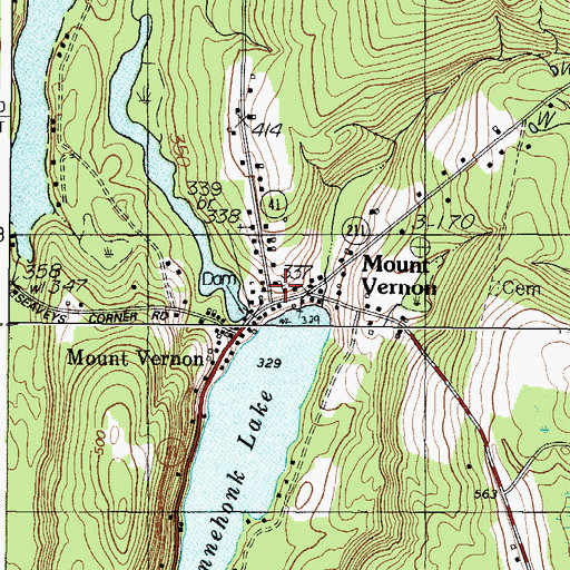 Topographic Map of Dr Shaw Memorial Library, ME