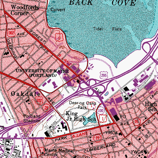 Topographic Map of Osher Map Library Smith Center for Cartographic Education, ME