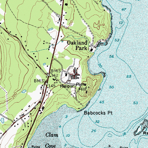 Topographic Map of Penobscot Bay Medical Center Niles Perkins Health Science Library, ME
