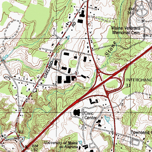 Topographic Map of Maine Office of Substance Abuse Information and Resource Center, ME