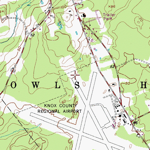 Topographic Map of Owls Head Transportation Museum Lang Education Center and Library, ME