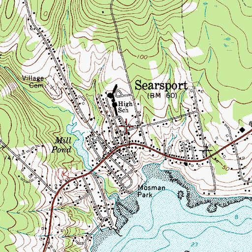 Topographic Map of Penobscot Marine Museum Stephen Phillips Research Library, ME