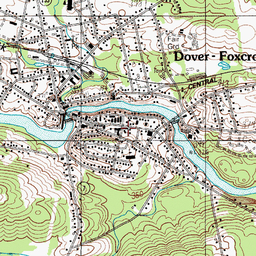Topographic Map of Piscataquis County Law Library, ME