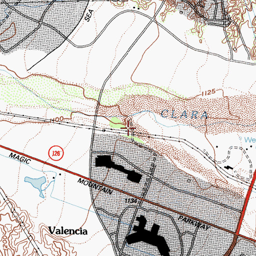 Topographic Map of South Fork Santa Clara River, CA