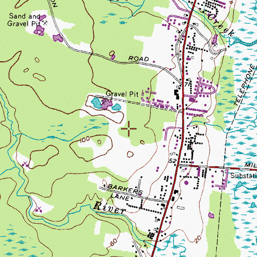 Topographic Map of York County Community College Library, ME