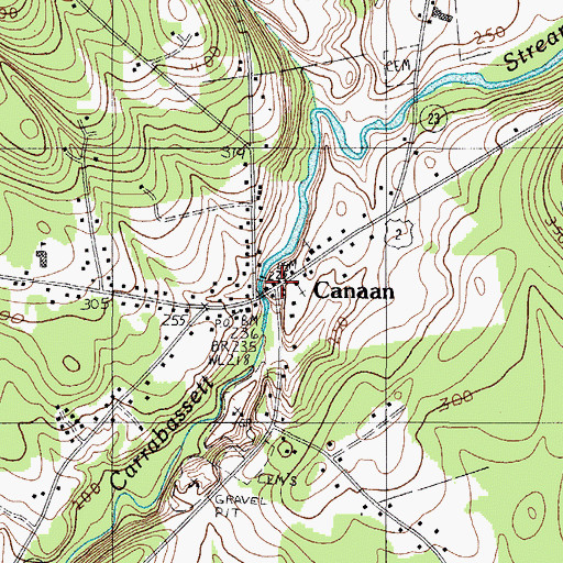Topographic Map of Canaan Public Library, ME