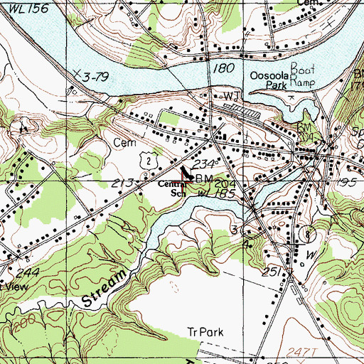Topographic Map of Norridgewock Free Public Library, ME