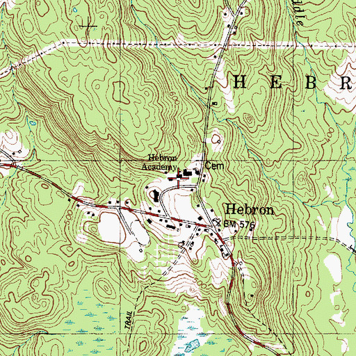 Topographic Map of Hupper Library, ME