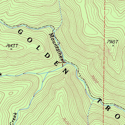 Topographic Map of South Mountaineer Creek, CA