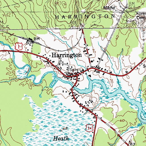 Topographic Map of Gallison Memorial Library, ME