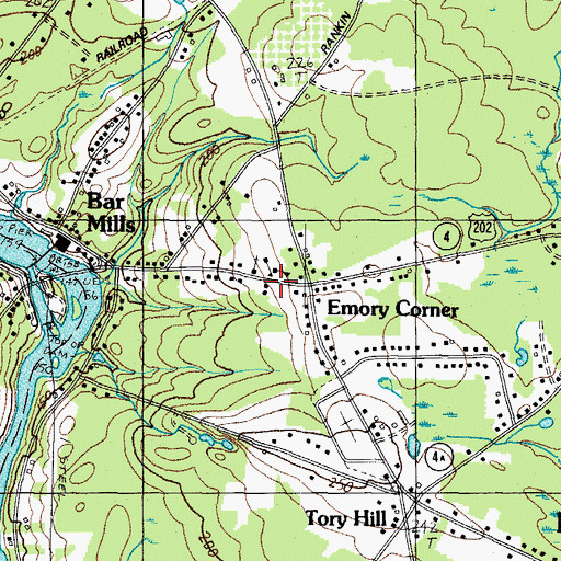 Topographic Map of Berry Memorial Library, ME