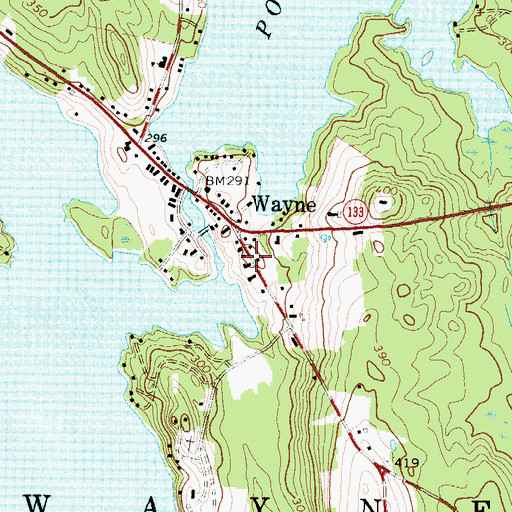 Topographic Map of Cary Memorial Library, ME