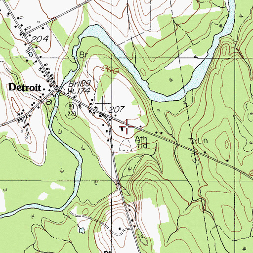 Topographic Map of Anna Field Fernald Library, ME