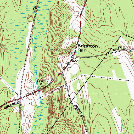 Topographic Map of Moody Library, ME