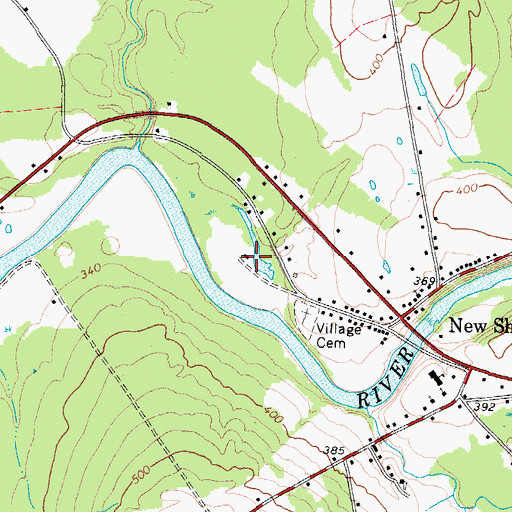 Topographic Map of Jim Ditzler Memorial Library, ME