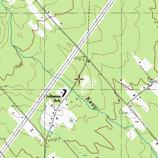 Topographic Map of Martha Sawyer Community Library, ME