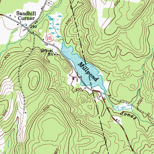 Topographic Map of Somerville Town Library, ME