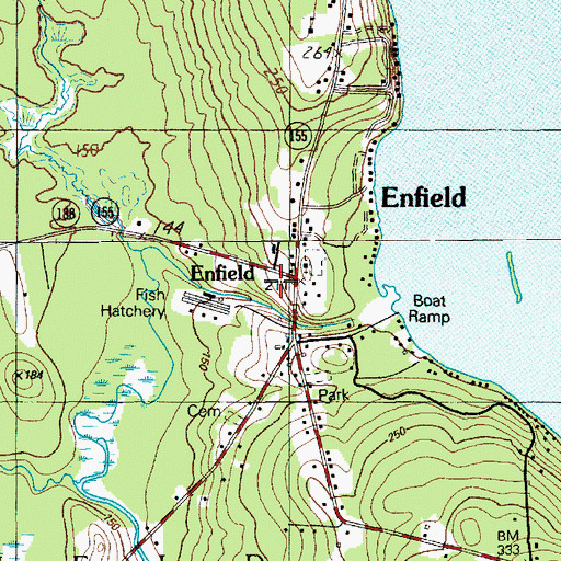 Topographic Map of Cole Memorial Library, ME