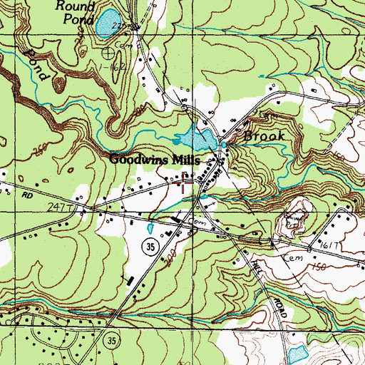 Topographic Map of Community Library, ME