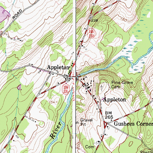 Topographic Map of Mildred Stevens Williams Memorial Library, ME