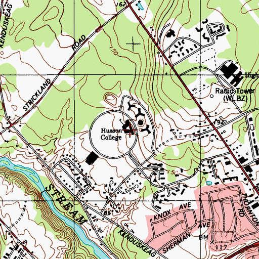 Topographic Map of Bangor Theological Seminary Moulton Library, ME