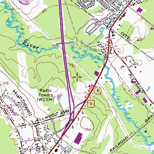 Topographic Map of Foundation for Blood Research, ME